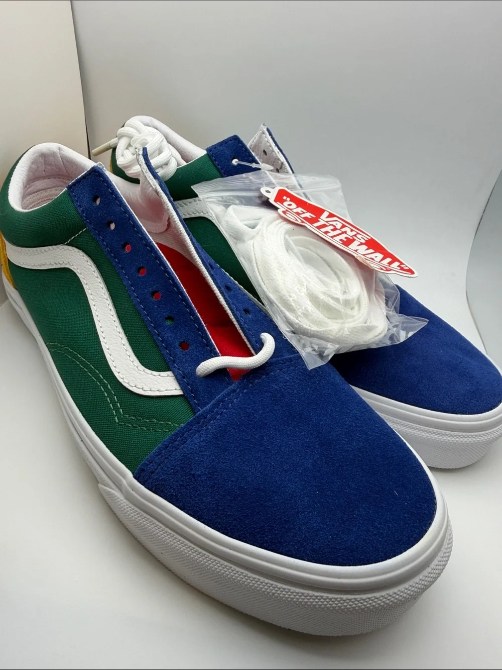 Vans Yacht Club Men’s Low Top Sneakers - Blue, Green & Red